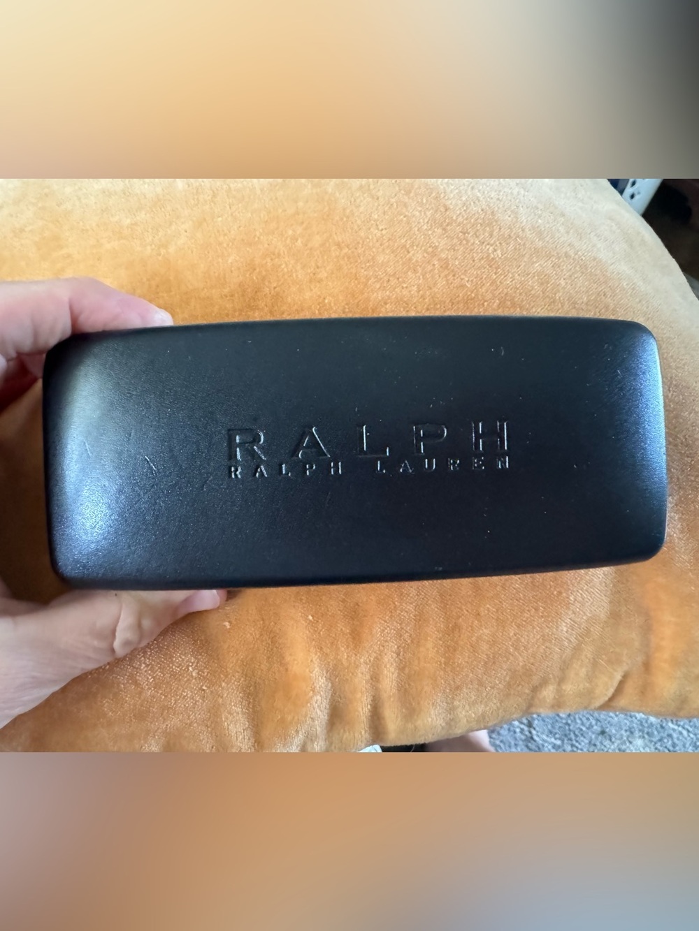 Ralph Lauren Black Sunglasses Case with Red Logo
